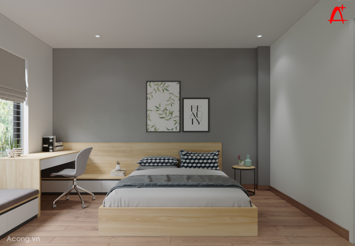 Thiết kế nội thất nhà Eden Rose: phòng ngủ khách